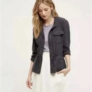 Anthropologie Hei Hei Breakaway Utility Cargo Jacket S Drawstring Cinch Waist